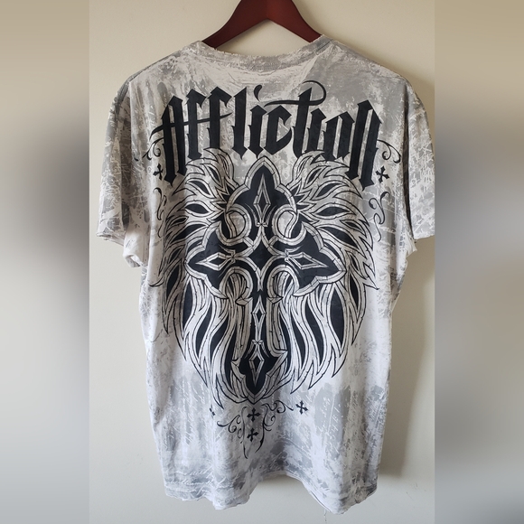 Affliction White Cross Tee - Picture 3 of 3
